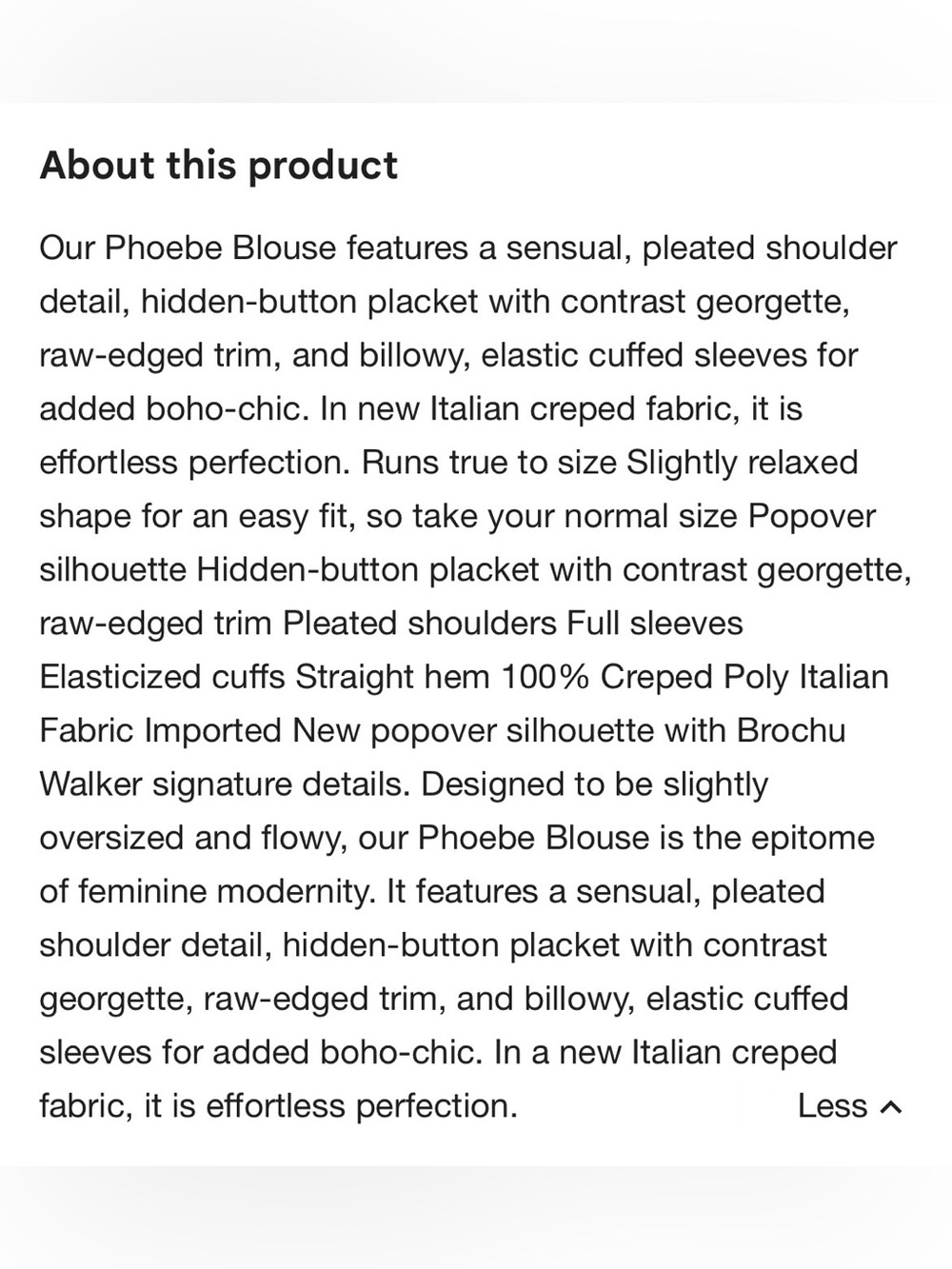 NEW Brochu Walker The Phoebe Blouse in Salt White. Sold-out designer style with - Picture 8 of 12